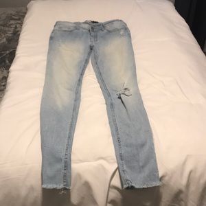 Light wash ripped jeans